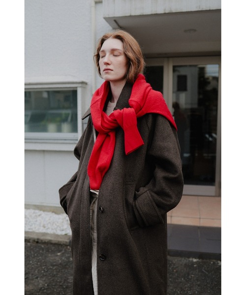 tento(テント)の「Long Balmacaan coat(ステンカラーコート・レディース・ブラウン/ベージュ・FREE)」の6枚目の写真