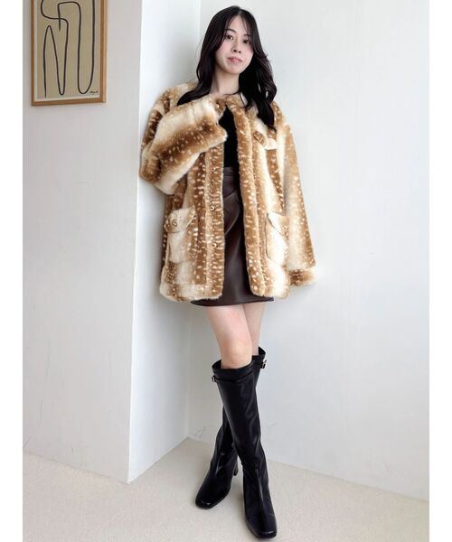 dazzlin(ダズリン)の「フィットロングブーツ(ブーツ・レディース・ブラック/ベージュ・MEDIUM/LARGE)」の19枚目の写真