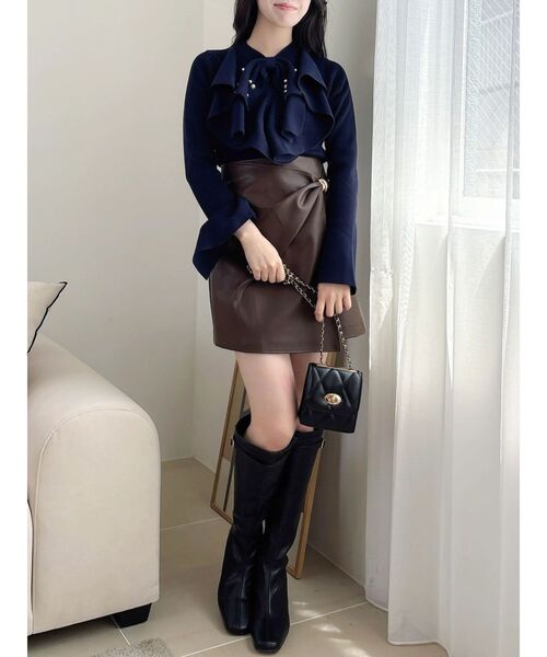 dazzlin(ダズリン)の「フィットロングブーツ(ブーツ・レディース・ブラック/ベージュ・MEDIUM/LARGE)」の21枚目の写真