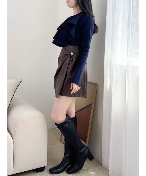 dazzlin(ダズリン)の「フィットロングブーツ(ブーツ・レディース・ブラック/ベージュ・MEDIUM/LARGE)」の22枚目の写真