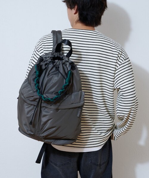 CIAOPANIC TYPY(チャオパニックティピー)の「【SML別注】BRAID PURSE PACK(バックパック/リュック・メンズ・グレー/ブラック・ONE SIZE)」の14枚目の写真