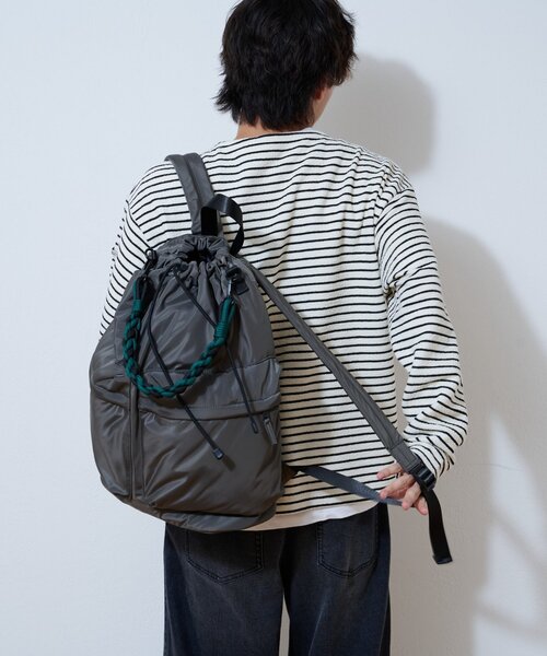 CIAOPANIC TYPY(チャオパニックティピー)の「【SML別注】BRAID PURSE PACK(バックパック/リュック・メンズ・グレー/ブラック・ONE SIZE)」の15枚目の写真