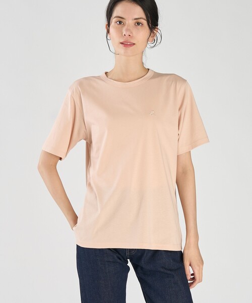 agnes b.(アニエスベー)の「"b" ロゴ 刺繍 コットン 半袖 Tシャツ "b. style"(Tシャツ/カットソー・レディース・ピンク系その他・1/2/3)」の3枚目の写真