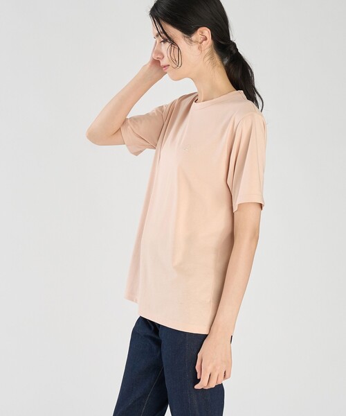agnes b.(アニエスベー)の「"b" ロゴ 刺繍 コットン 半袖 Tシャツ "b. style"(Tシャツ/カットソー・レディース・ピンク系その他・1/2/3)」の4枚目の写真
