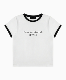 REVERSE レディース クロップリンガーTシャツ [ホワイト]