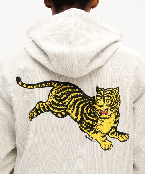 KENZO(ケンゾー)の「93KENZO JUMPING TIGER BACK PLACED CLASSIC ZIP UP HOODIE(パーカー・メンズ・グレー系その他・MEDIUM/X-LARGE)」の4枚目の写真