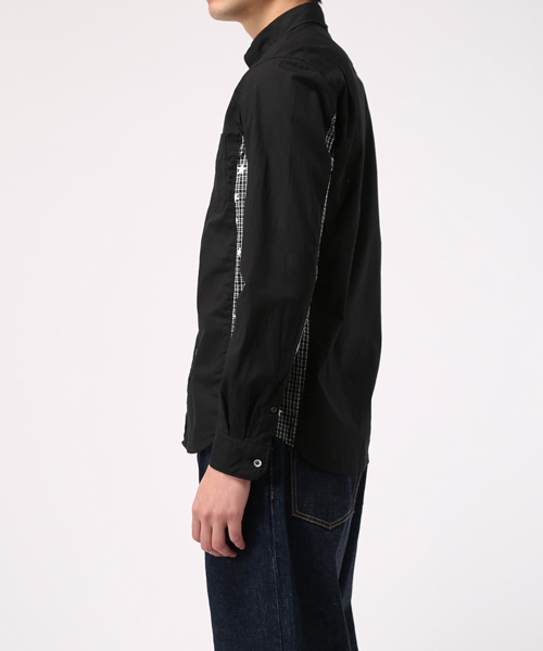 uniform experiment（ユニフォームエクスペリメント）の「BLACK CHECK STAR PANEL B.D SHIRT（シャツ/ブラウス・メンズ・ブラック/ホワイト・3/1/2）」の3枚目の写真