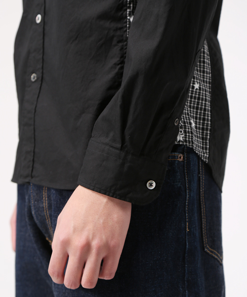 uniform experiment（ユニフォームエクスペリメント）の「BLACK CHECK STAR PANEL B.D SHIRT（シャツ/ブラウス・メンズ・ブラック/ホワイト・3/1/2）」の7枚目の写真