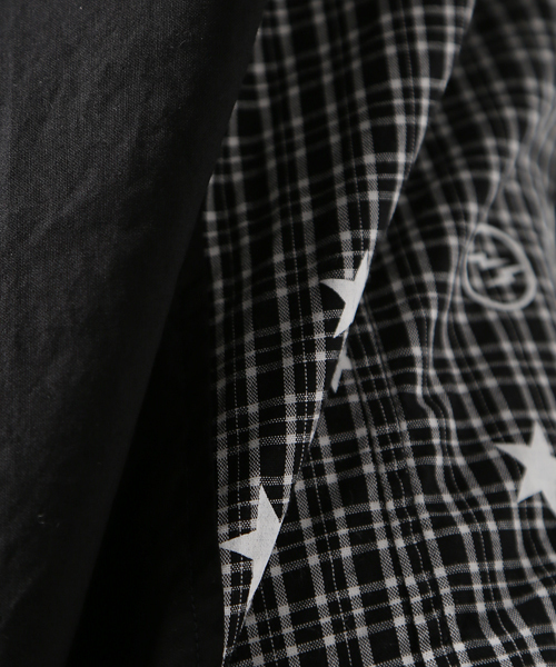 uniform experiment（ユニフォームエクスペリメント）の「BLACK CHECK STAR PANEL B.D SHIRT（シャツ/ブラウス・メンズ・ブラック/ホワイト・3/1/2）」の10枚目の写真