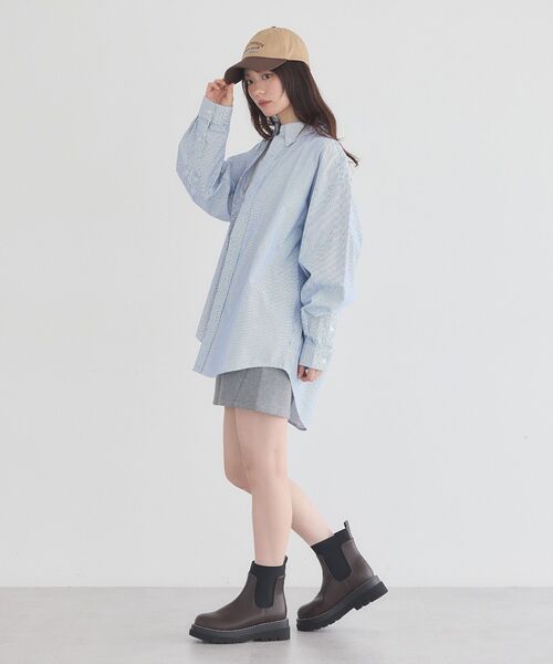 earth music&ecology(アースミュージックアンドエコロジー)の「ダッドシャツ(シャツ/ブラウス・レディース・ブラウン/イエロー系その他2/ブルー系その他6・FREE)」の11枚目の写真