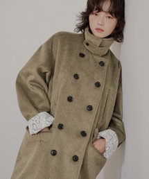 shaggy double-breasted half coat / シャギーダブルハーフコート