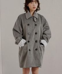 shaggy double-breasted half coat / シャギーダブルハーフコート