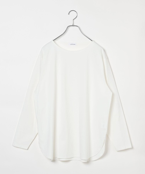 LEPSIM(レプシィム)の「ベーシックラウンドロンT 839444(Tシャツ/カットソー・レディース・ブラック/ライトグレー/オフホワイト・FREE)」の1枚目の写真