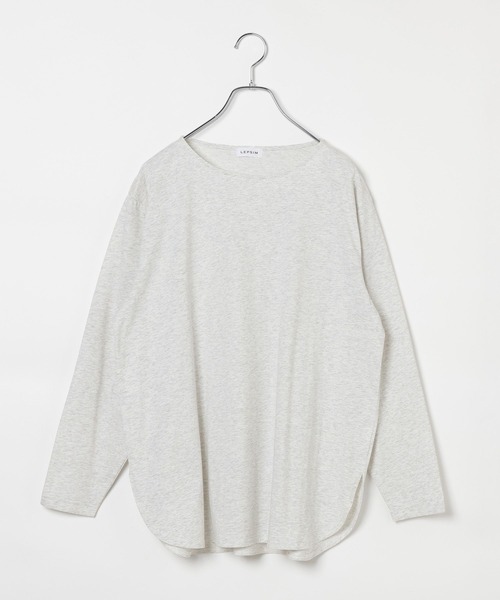 LEPSIM(レプシィム)の「ベーシックラウンドロンT 839444(Tシャツ/カットソー・レディース・ブラック/ライトグレー/オフホワイト・FREE)」の3枚目の写真