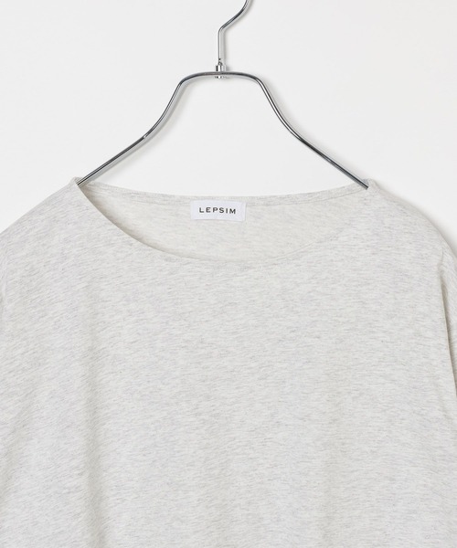 LEPSIM(レプシィム)の「ベーシックラウンドロンT 839444(Tシャツ/カットソー・レディース・ブラック/ライトグレー/オフホワイト・FREE)」の5枚目の写真