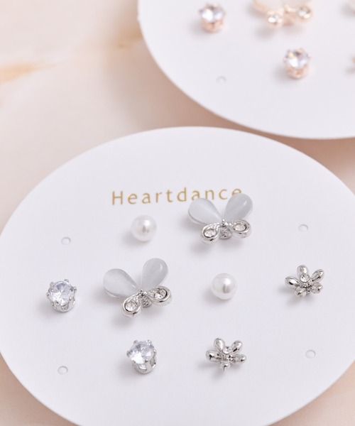 Heartdance(ハートダンス)の「キャッツアイバタフライ&パールモチーフピアス 4ペアセット(ピアス(両耳用)・レディース・ピンクゴールド・FREE)」の13枚目の写真