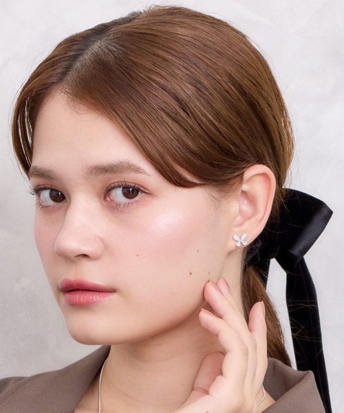Heartdance(ハートダンス)の「キャッツアイバタフライ&パールモチーフピアス 4ペアセット(ピアス(両耳用)・レディース・ピンクゴールド・FREE)」の18枚目の写真