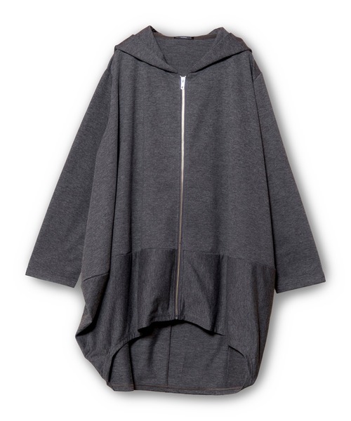 OSMOSIS(オズモーシス)の「コクーンフードパーカ(Tシャツ/カットソー・レディース・ダークグレー/グレー/ブラック・ONE SIZE)」の16枚目の写真