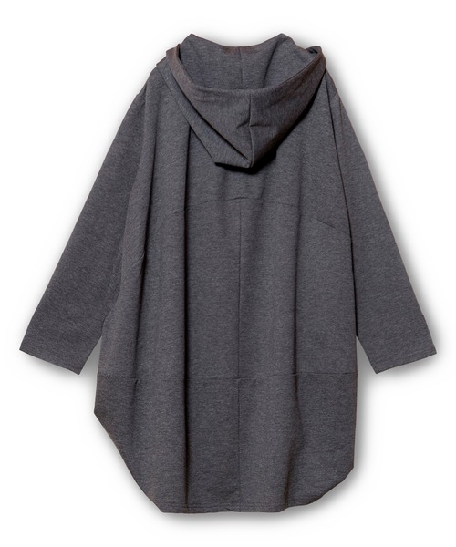 OSMOSIS(オズモーシス)の「コクーンフードパーカ(Tシャツ/カットソー・レディース・ダークグレー/グレー/ブラック・ONE SIZE)」の18枚目の写真