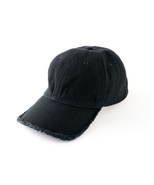 wjk(ダヴルジェイケイ)の「cotton linen herringbone aging B.B.cap(キャップ・メンズ・ネイビー/チャコール/ブラック・FREE)」の1枚目の写真
