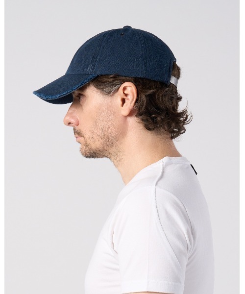 wjk(ダヴルジェイケイ)の「cotton linen herringbone aging B.B.cap(キャップ・メンズ・ネイビー/チャコール/ブラック・FREE)」の8枚目の写真