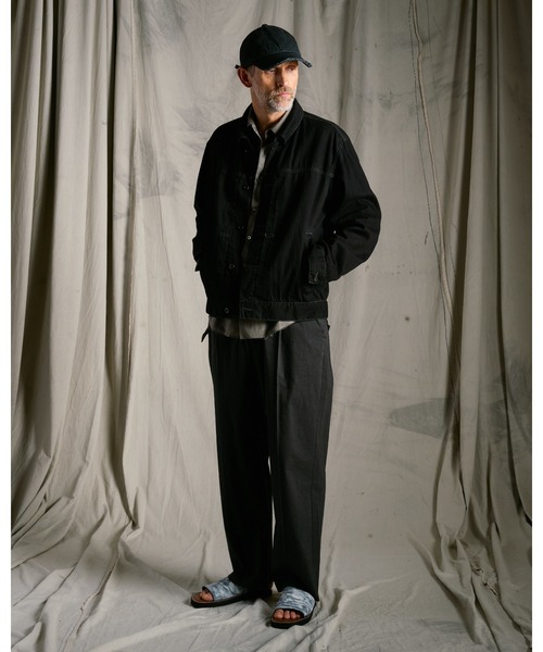 wjk(ダヴルジェイケイ)の「cotton linen herringbone aging B.B.cap(キャップ・メンズ・ネイビー/チャコール/ブラック・FREE)」の14枚目の写真