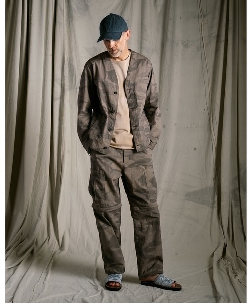 wjk(ダヴルジェイケイ)の「cotton linen herringbone aging B.B.cap(キャップ・メンズ・ネイビー/チャコール/ブラック・FREE)」の15枚目の写真