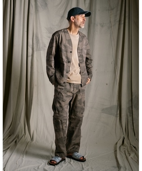 wjk(ダヴルジェイケイ)の「cotton linen herringbone aging B.B.cap(キャップ・メンズ・ネイビー/チャコール/ブラック・FREE)」の16枚目の写真