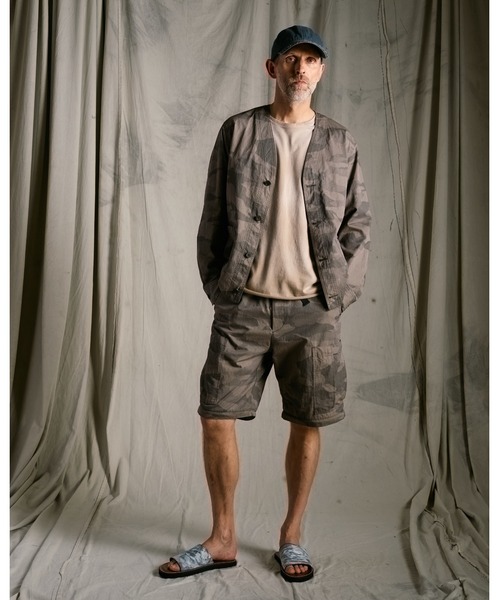 wjk(ダヴルジェイケイ)の「cotton linen herringbone aging B.B.cap(キャップ・メンズ・ネイビー/チャコール/ブラック・FREE)」の17枚目の写真