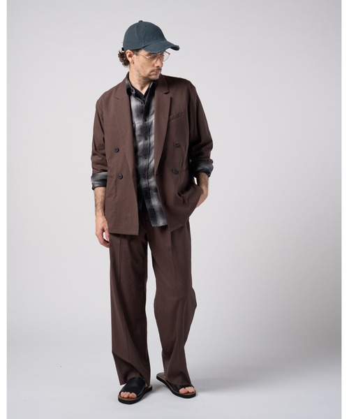 wjk(ダヴルジェイケイ)の「cotton linen herringbone aging B.B.cap(キャップ・メンズ・ネイビー/チャコール/ブラック・FREE)」の21枚目の写真