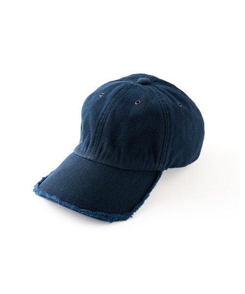 wjk(ダヴルジェイケイ)の「cotton linen herringbone aging B.B.cap(キャップ・メンズ・ネイビー/チャコール/ブラック・FREE)」の6枚目の写真