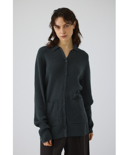 RIM.ARK(リムアーク)の「Medium length knit CD(ミディアム レングス ニット カーディガン)(カーディガン/ボレロ・レディース・ダークグリーン/ブラック/ライトブラウン/グレー・FREE)」の16枚目の写真