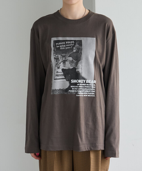 GOOD ROCK SPEED(グッドロックスピード)の「GOOD ROCK SPEED/グッドロックスピード Animal Monotone PhotoロンT/プリントTシャツ(Tシャツ/カットソー・レディース・ライトグレー/ネイビー/ホワイト/オフホワイト/チャコールグレー・フリ-)」の10枚目の写真