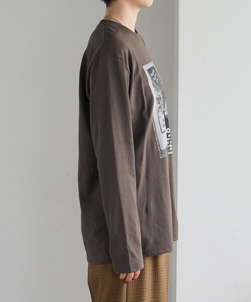 GOOD ROCK SPEED(グッドロックスピード)の「GOOD ROCK SPEED/グッドロックスピード Animal Monotone PhotoロンT/プリントTシャツ(Tシャツ/カットソー・レディース・ライトグレー/ネイビー/ホワイト/オフホワイト/チャコールグレー・フリ-)」の11枚目の写真