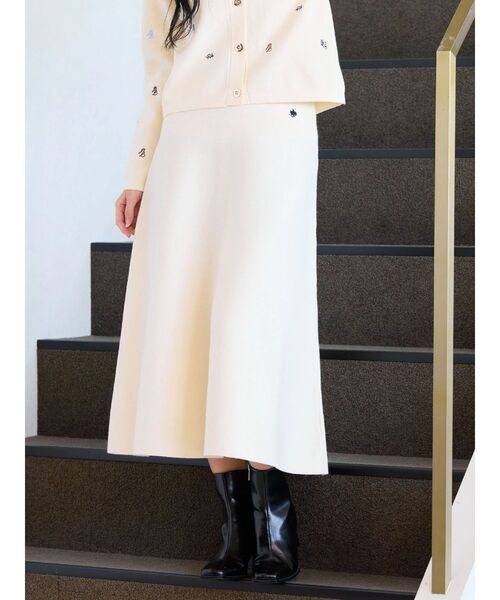 TONAL(トーナル)の「【POLOBCS】ニットフレアスカート(スカート・レディース・ネイビー/レッド/オフホワイト・MEDIUM)」の5枚目の写真