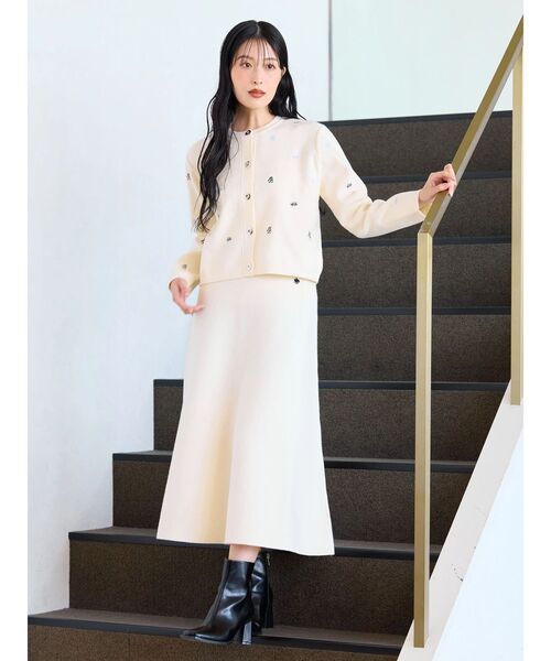 TONAL(トーナル)の「【POLOBCS】ニットフレアスカート(スカート・レディース・ネイビー/レッド/オフホワイト・MEDIUM)」の10枚目の写真