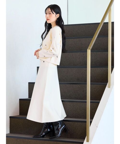 TONAL(トーナル)の「【POLOBCS】ニットフレアスカート(スカート・レディース・ネイビー/レッド/オフホワイト・MEDIUM)」の11枚目の写真