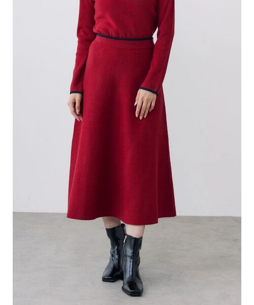 TONAL(トーナル)の「【POLOBCS】ニットフレアスカート(スカート・レディース・ネイビー/レッド/オフホワイト・MEDIUM)」の13枚目の写真