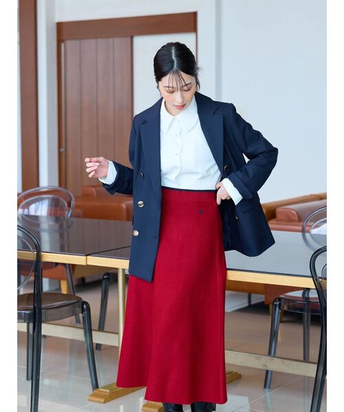 TONAL(トーナル)の「【POLOBCS】ニットフレアスカート(スカート・レディース・ネイビー/レッド/オフホワイト・MEDIUM)」の19枚目の写真