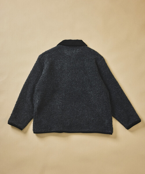 FREAK'S STORE（フリークスストア）の「襟コーデュロイ ニットジャケット（ブルゾン・メンズ・チャコールグレー/ブラウン/オフホワイト・SMALL/MEDIUM/LARGE）」の13枚目の写真