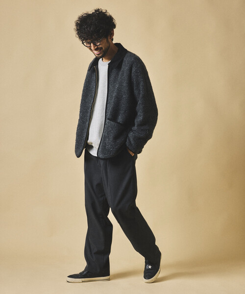 FREAK'S STORE（フリークスストア）の「襟コーデュロイ ニットジャケット（ブルゾン・メンズ・チャコールグレー/ブラウン/オフホワイト・SMALL/MEDIUM/LARGE）」の19枚目の写真
