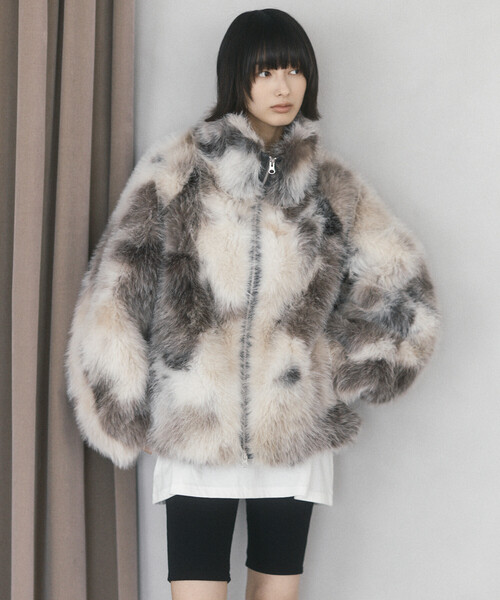 Firsthand（ファーストハンド）の「限定展開 Firsthand/ファーストハンド エコファー コクーンジャケット（その他アウター・レディース・その他1/ベージュ・FREE）」の2枚目の写真