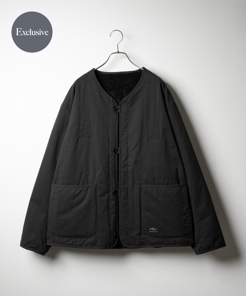 ARMY TWILL(アーミーツイル)の「『別注』ARMY TWILL×Sonny Label REVERSIBLE JACKET(ノーカラージャケット・メンズ・ブラック/カーキ/ブラウン・MEDIUM/SMALL/LARGE)」の2枚目の写真