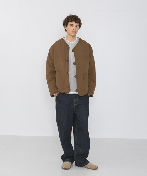 ARMY TWILL(アーミーツイル)の「『別注』ARMY TWILL×Sonny Label REVERSIBLE JACKET(ノーカラージャケット・メンズ・ブラック/カーキ/ブラウン・MEDIUM/SMALL/LARGE)」の8枚目の写真