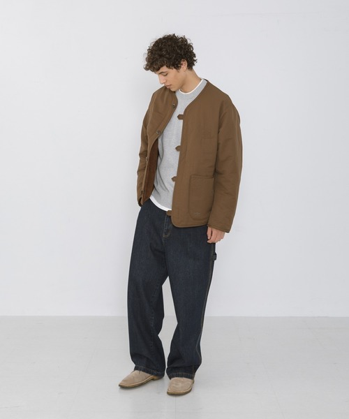 ARMY TWILL(アーミーツイル)の「『別注』ARMY TWILL×Sonny Label REVERSIBLE JACKET(ノーカラージャケット・メンズ・ブラック/カーキ/ブラウン・MEDIUM/SMALL/LARGE)」の9枚目の写真