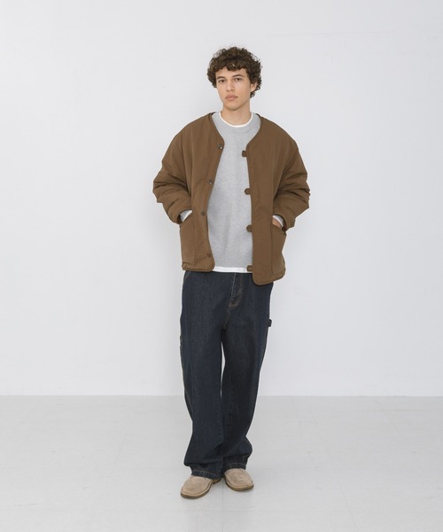 ARMY TWILL(アーミーツイル)の「『別注』ARMY TWILL×Sonny Label REVERSIBLE JACKET(ノーカラージャケット・メンズ・ブラック/カーキ/ブラウン・MEDIUM/SMALL/LARGE)」の12枚目の写真