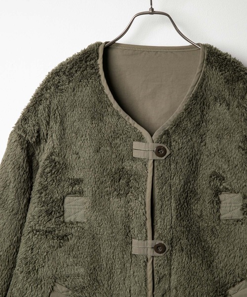 ARMY TWILL(アーミーツイル)の「『別注』ARMY TWILL×Sonny Label REVERSIBLE JACKET(ノーカラージャケット・メンズ・ブラック/カーキ/ブラウン・MEDIUM/SMALL/LARGE)」の17枚目の写真