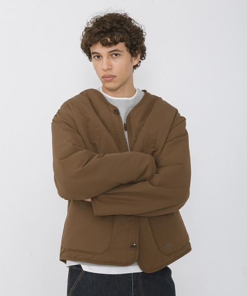 ARMY TWILL(アーミーツイル)の「『別注』ARMY TWILL×Sonny Label REVERSIBLE JACKET(ノーカラージャケット・メンズ・ブラック/カーキ/ブラウン・MEDIUM/SMALL/LARGE)」の7枚目の写真