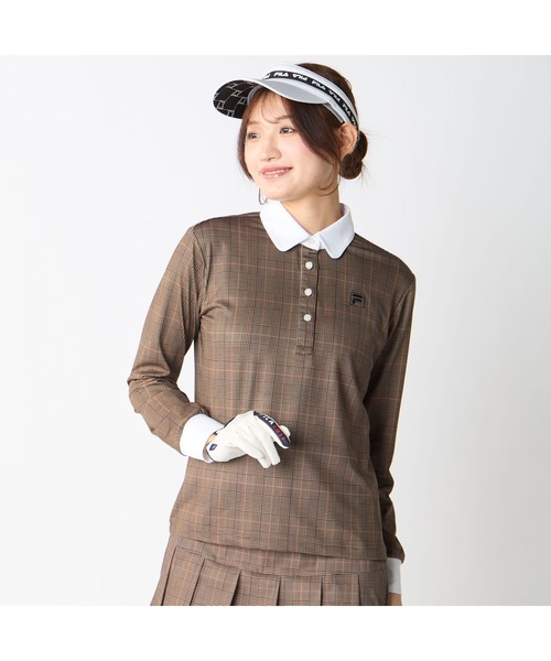 FILA GOLF(フィラゴルフ )の「【FILA GOLF/フィラゴルフ】レディースストレッチ長袖シャツ ゴルフ 吸汗速乾(ポロシャツ・レディース・グレー/ブラウン系その他・X-LARGE/MEDIUM/LARGE)」の1枚目の写真