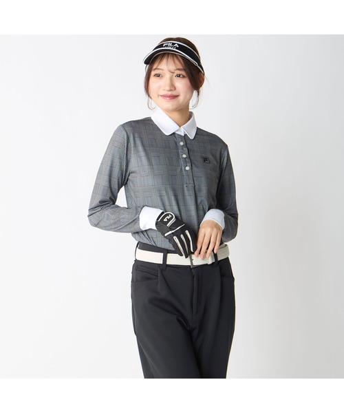 FILA GOLF(フィラゴルフ )の「【FILA GOLF/フィラゴルフ】レディースストレッチ長袖シャツ ゴルフ 吸汗速乾(ポロシャツ・レディース・グレー/ブラウン系その他・X-LARGE/MEDIUM/LARGE)」の17枚目の写真